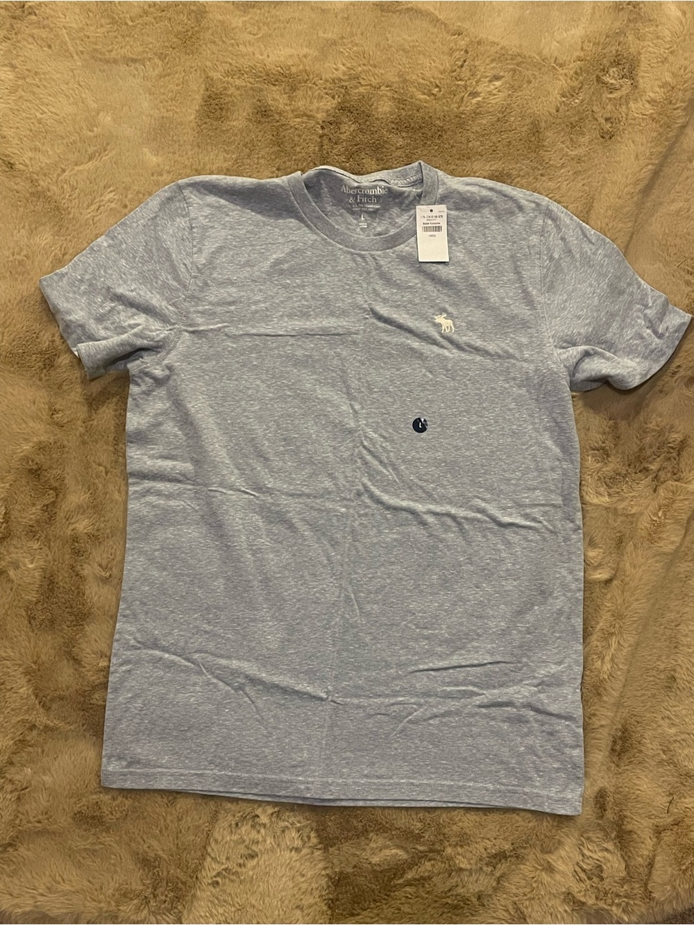 AF ABERCROMBIE AND FITCH MENS SHIRT TSHIRT LARGE LIGHT BLUE NEW NWT